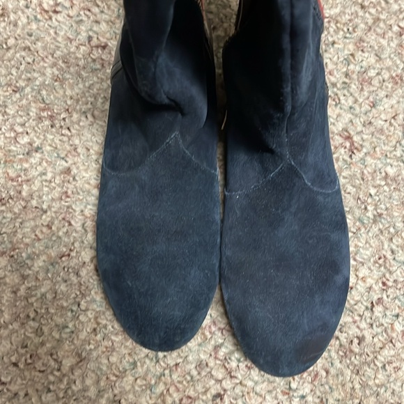 Sigerson Morrison suede western print boots with leather studded sock accent - Picture 8 of 14